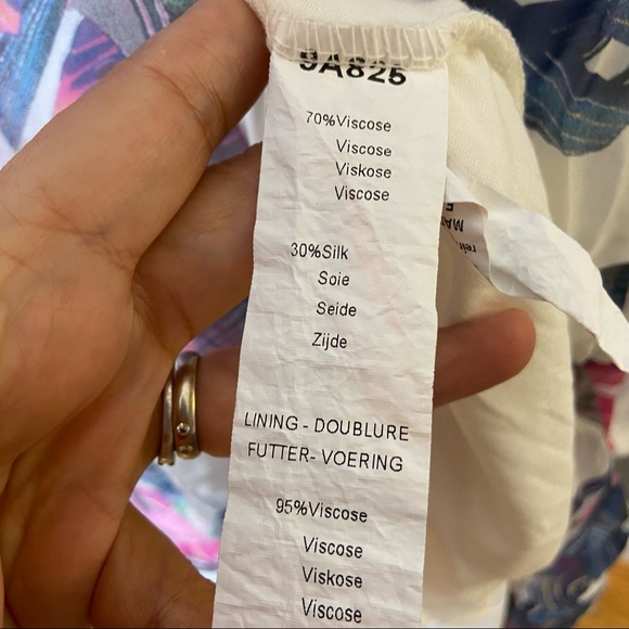 NWT PIAZZA DEL TEMPIO WATERCOLOR FLORAL Silk DRESS - Picture 7 of 8